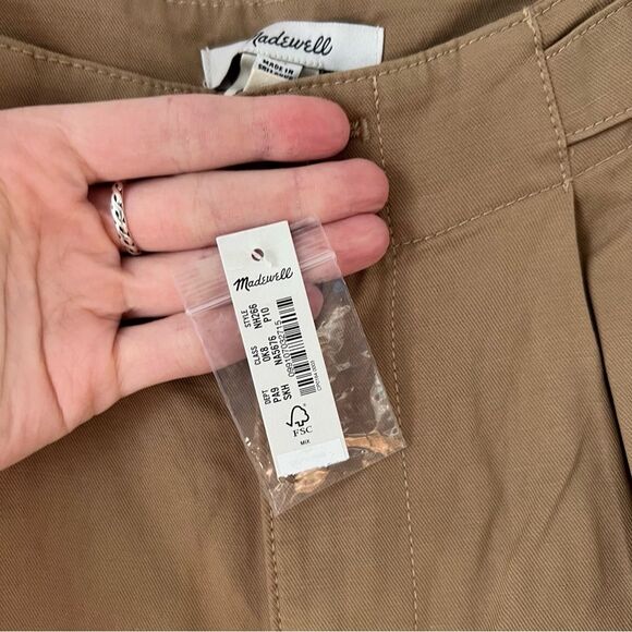 NWT Madewell The Petite Harlow Wide-Leg Linen Blend Pant in Desert Dune - Picture 10 of 10